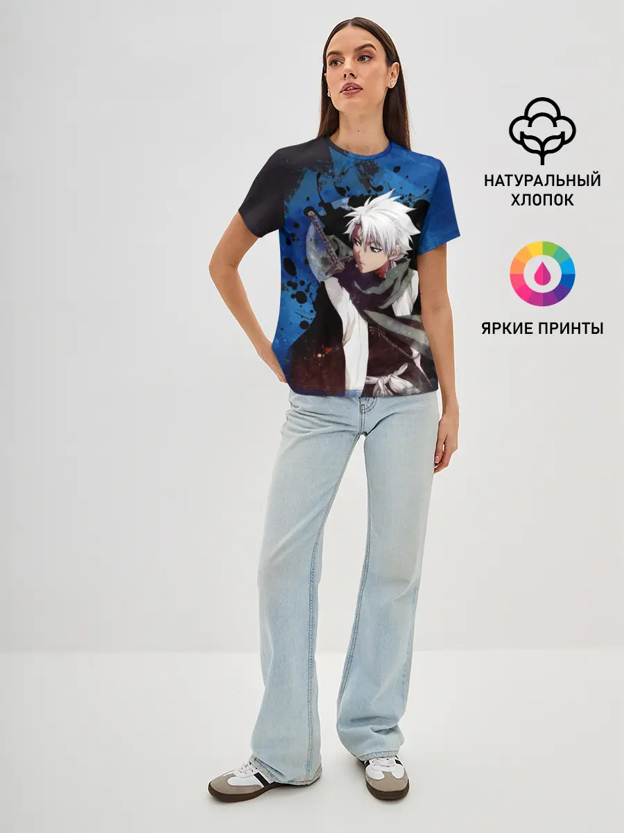 Женская базовая футболка / Тосиро Хицугая. Блич