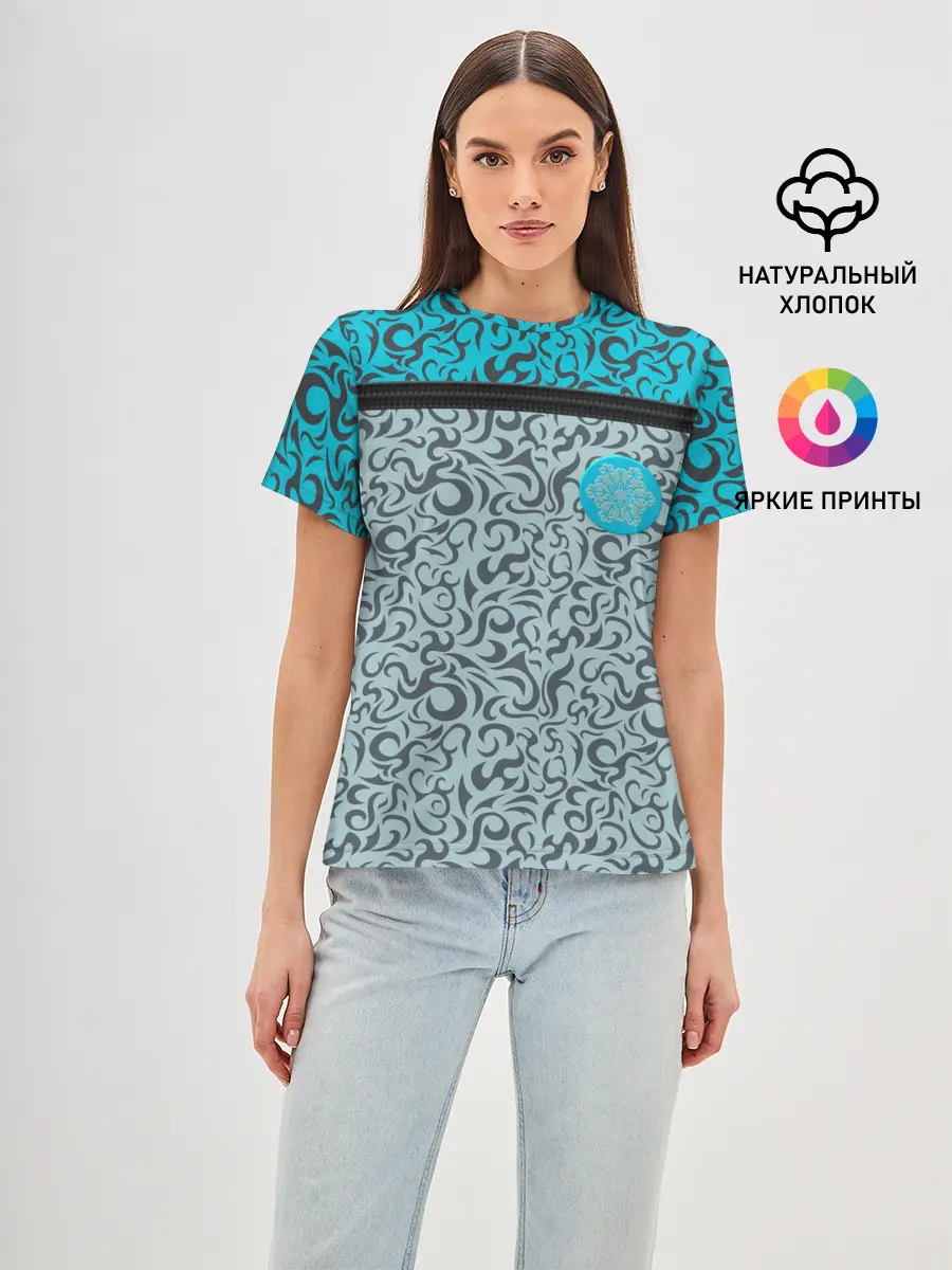 Женская базовая футболка / Снежный вихрь