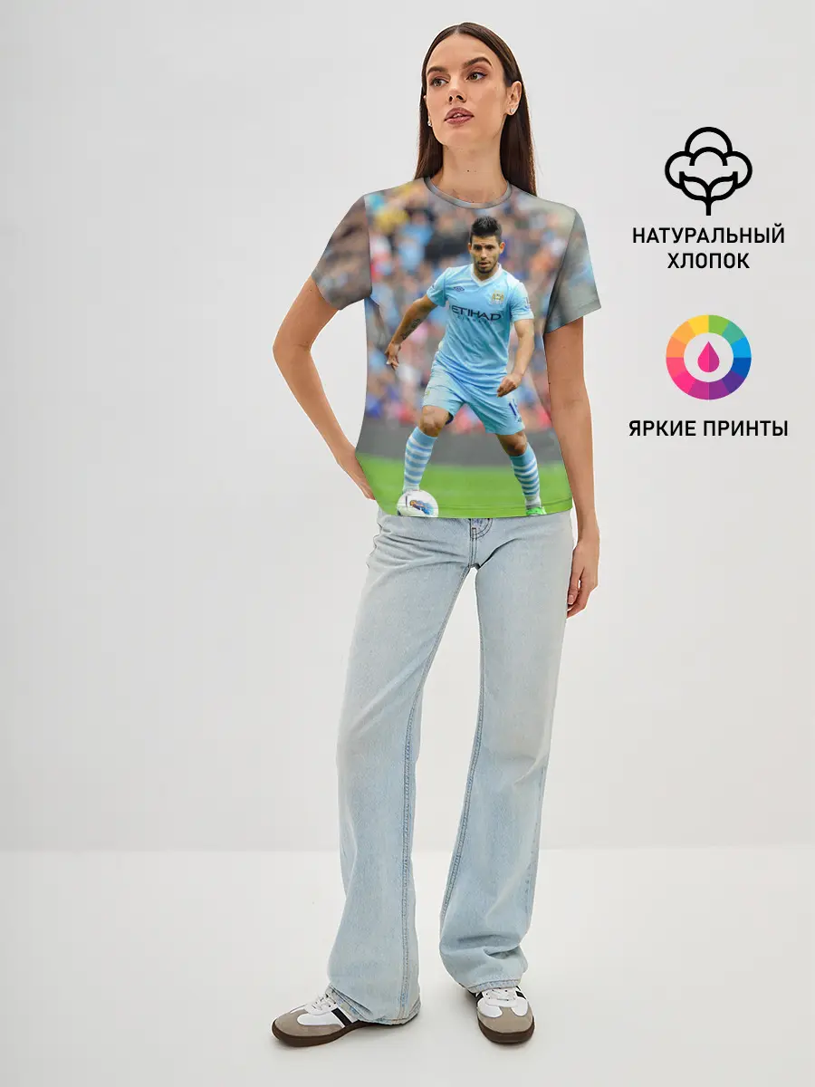 Женская базовая футболка / Серхио Агуэро