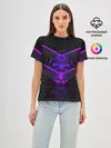 Женская базовая футболка / Ултрофиолеовый угол 3D