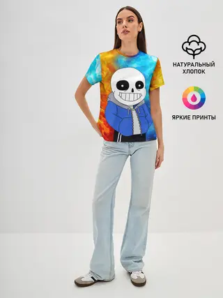 Женская базовая футболка / Sans | Огни