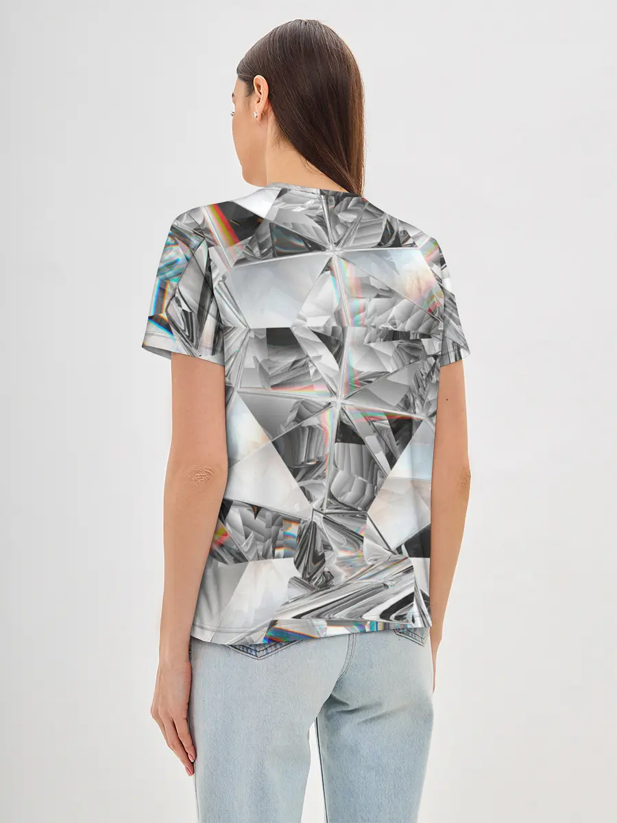 Женская базовая футболка / зеркальный калейдоскоп