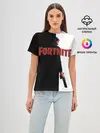 Женская базовая футболка / The Reaper Half Black Fortnite
