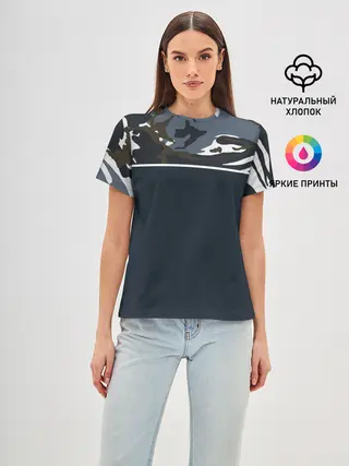 Женская базовая футболка / Камуфляж 2.0