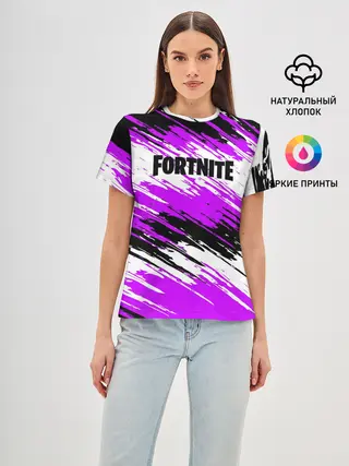 Женская базовая футболка / Fortnite
