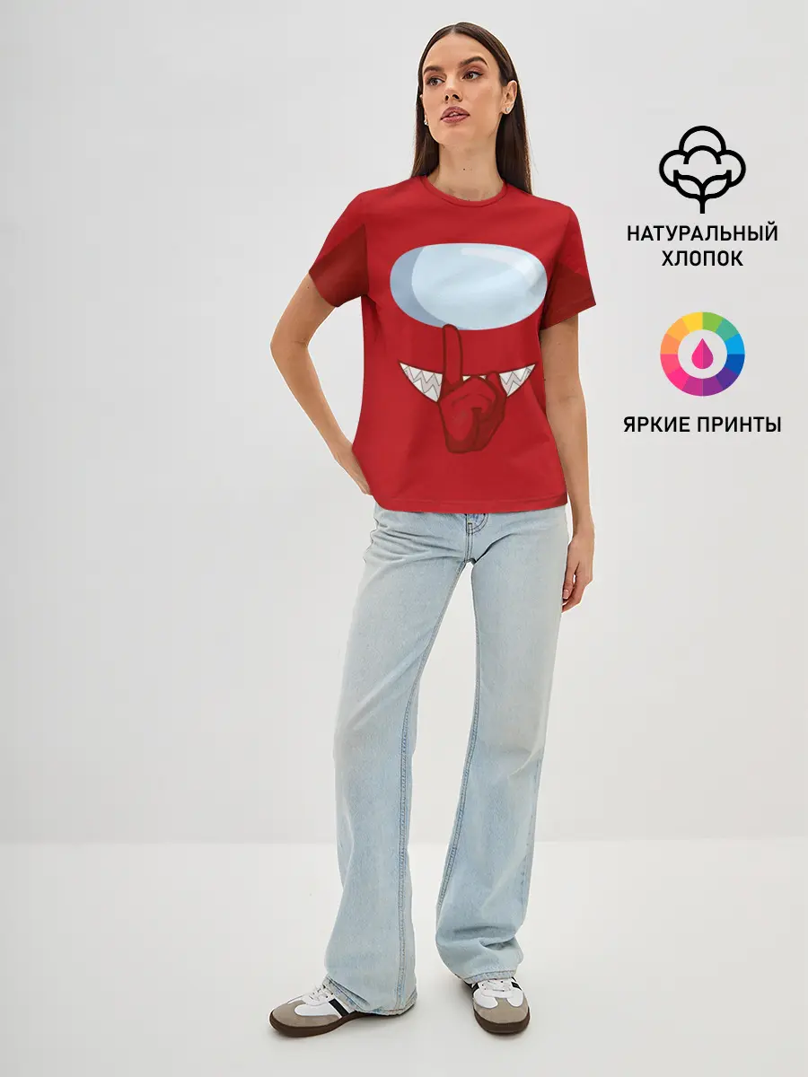 Женская базовая футболка / AMONG US | RED IMPOSTOR