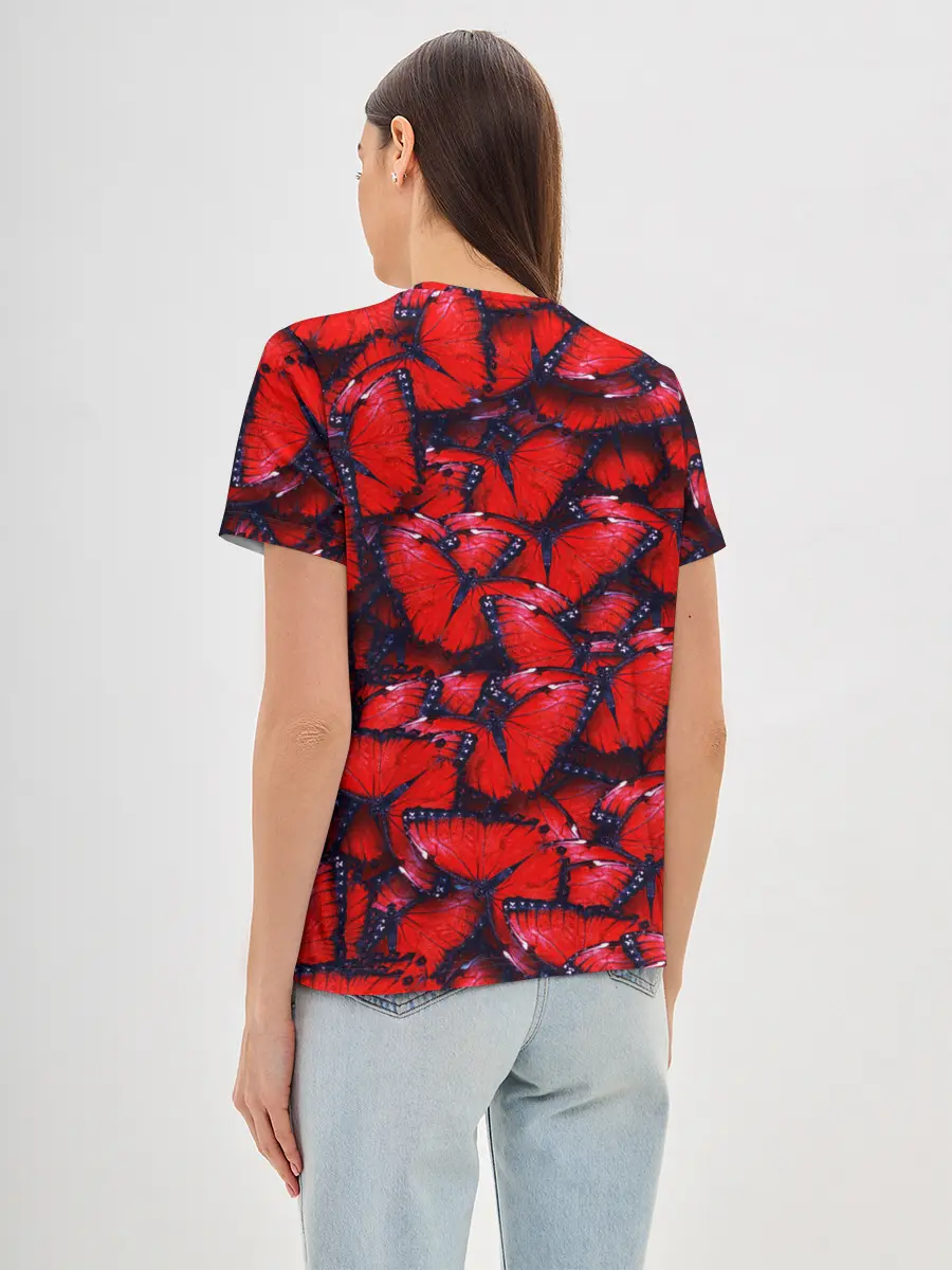 Женская базовая футболка / Бабочки