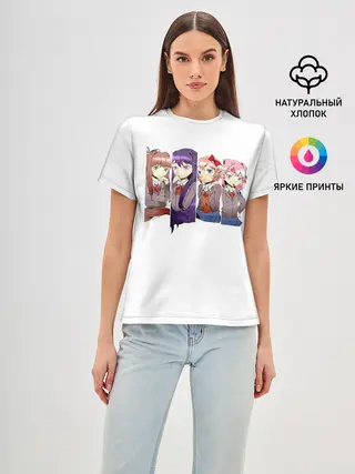 Женская базовая футболка / Doki Doki Literature Club