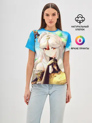 Женская базовая футболка / Геншин Импакт Нин Гуан
