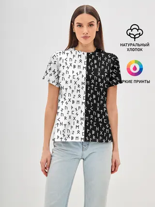 Женская базовая футболка / Руны