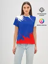 Женская базовая футболка / РОССИЯ ТРИКОЛОР