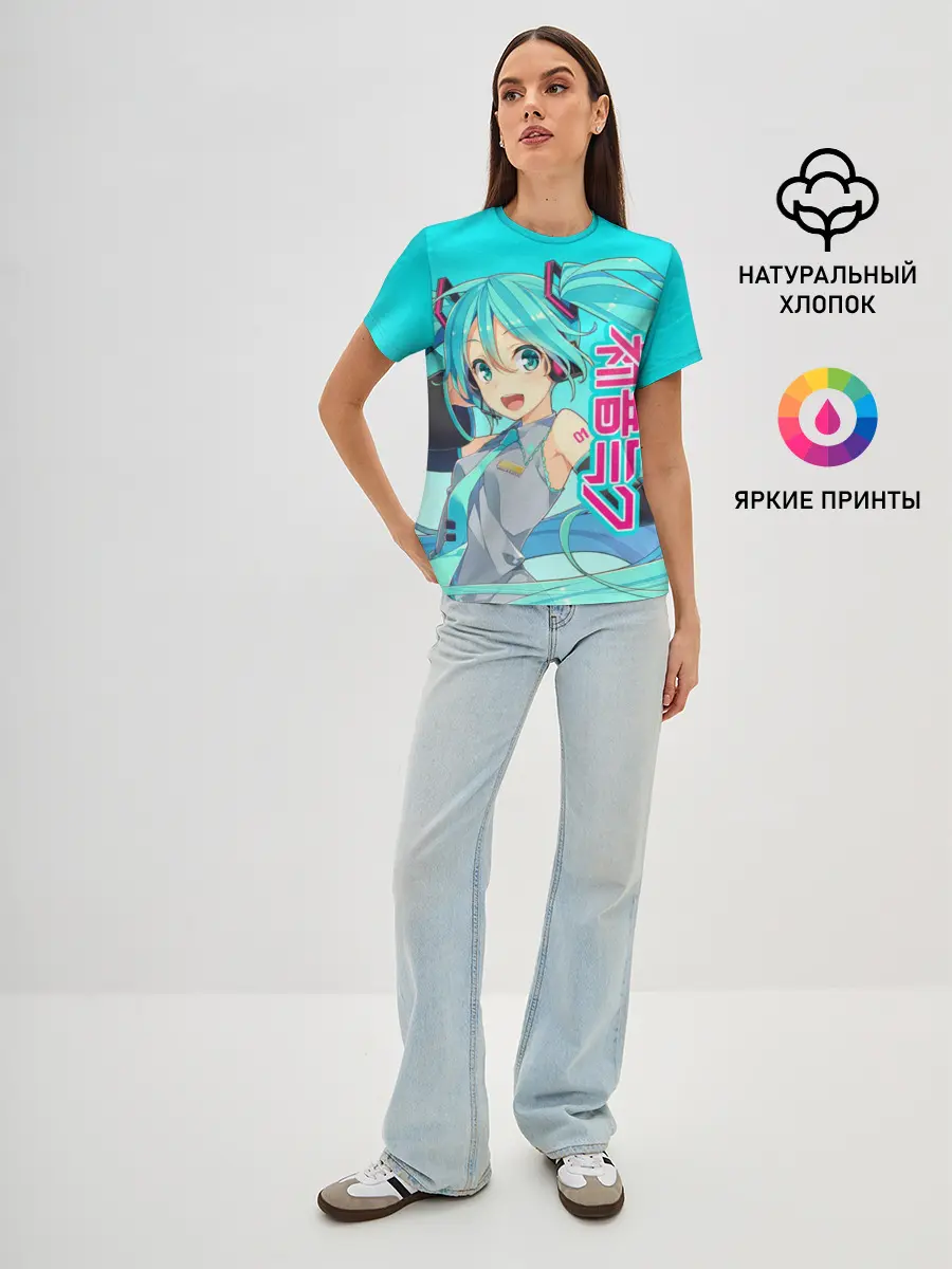 Женская базовая футболка / Hatsune Miku / Мику Хацунэ