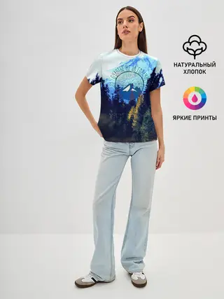 Женская базовая футболка / лес