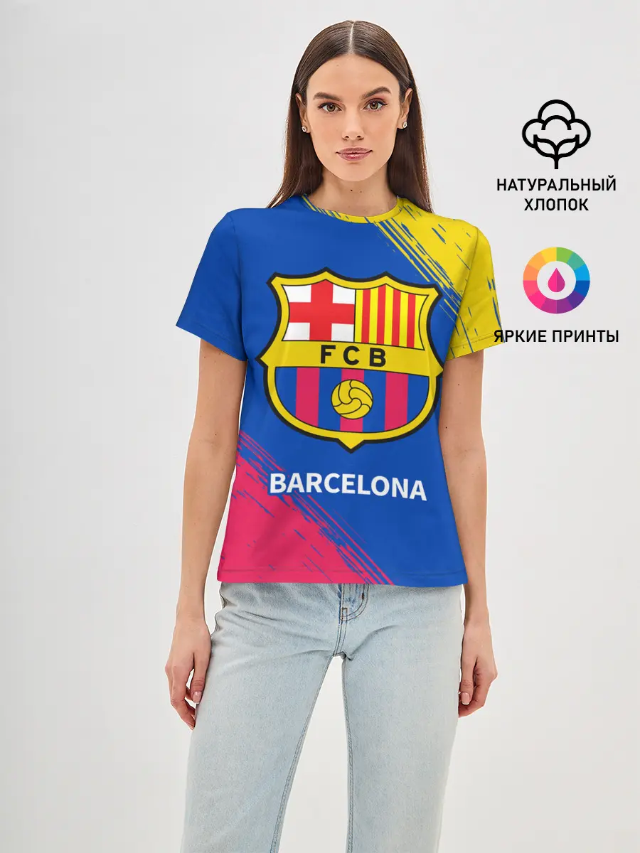 Женская базовая футболка / BARCELONA / БАРСЕЛОНА