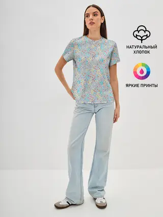 Женская базовая футболка / Музыкальные ноты