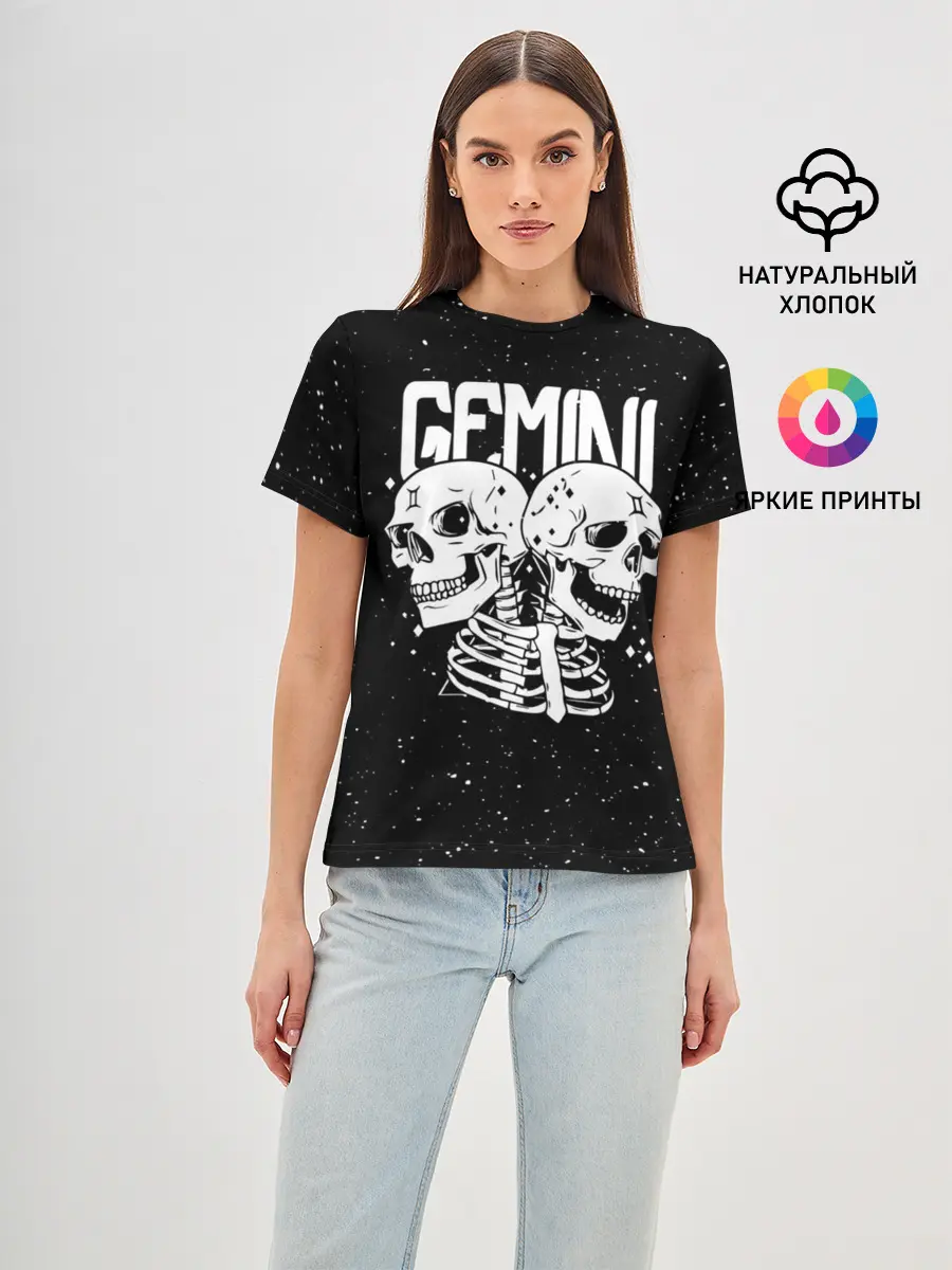 Женская базовая футболка / Dark Gemini