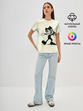 Женская базовая футболка / Bendy And The Ink Machine