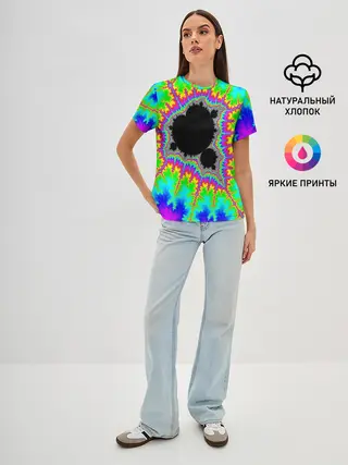 Женская базовая футболка / NEON PSY