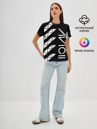Женская базовая футболка / AVICII ГЕОМЕТРИЯ