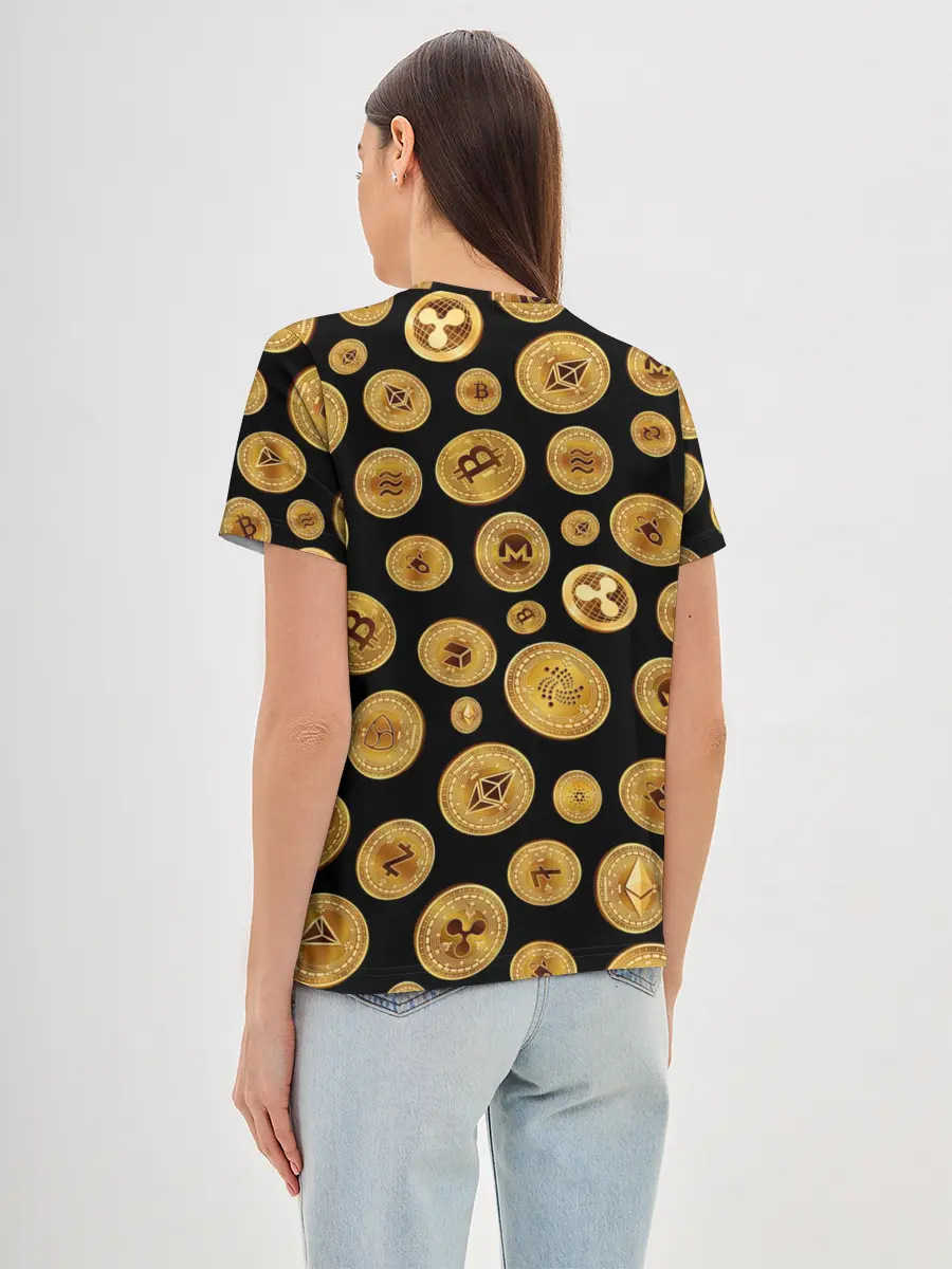 Женская базовая футболка / CRYPTOCURRENCY | КРИПТОВАЛЮТА
