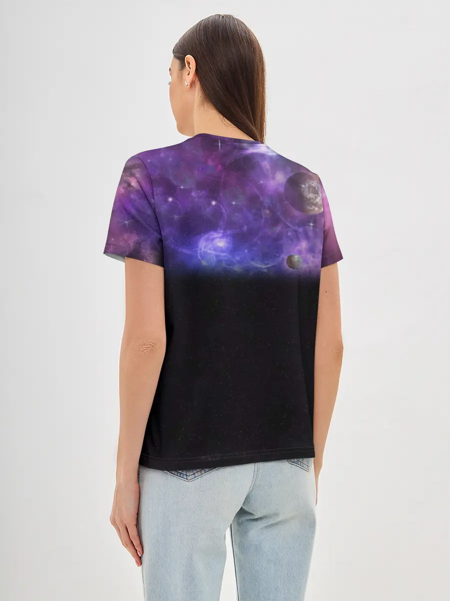 Женская базовая футболка / Elon Musk space Илон Маск