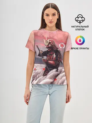 Женская базовая футболка / Ghost of Tsushim | Призрак Цусимы