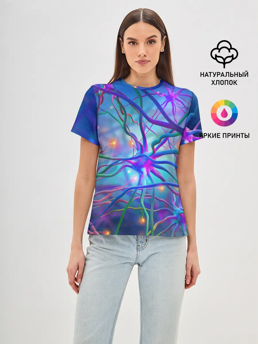 Женская базовая футболка / НЕРВНЫЕ ОКОНЧАНИЯ