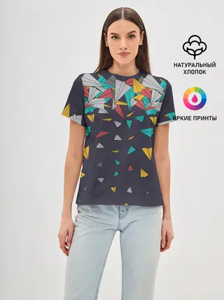 Женская базовая футболка / Самолётики