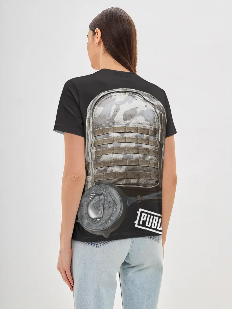 Женская базовая футболка / PUBG снаряжение