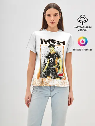 Женская базовая футболка / Тобио Кагеяма | Haikyuu!!