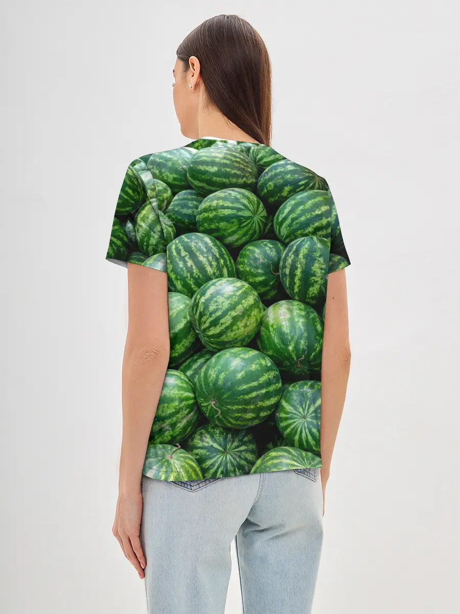 Женская базовая футболка / Арбузы