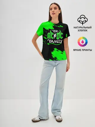 Женская базовая футболка / The AC/DC famely