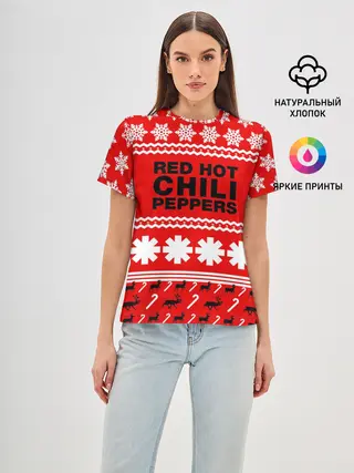 Женская базовая футболка / Праздничный RHCP