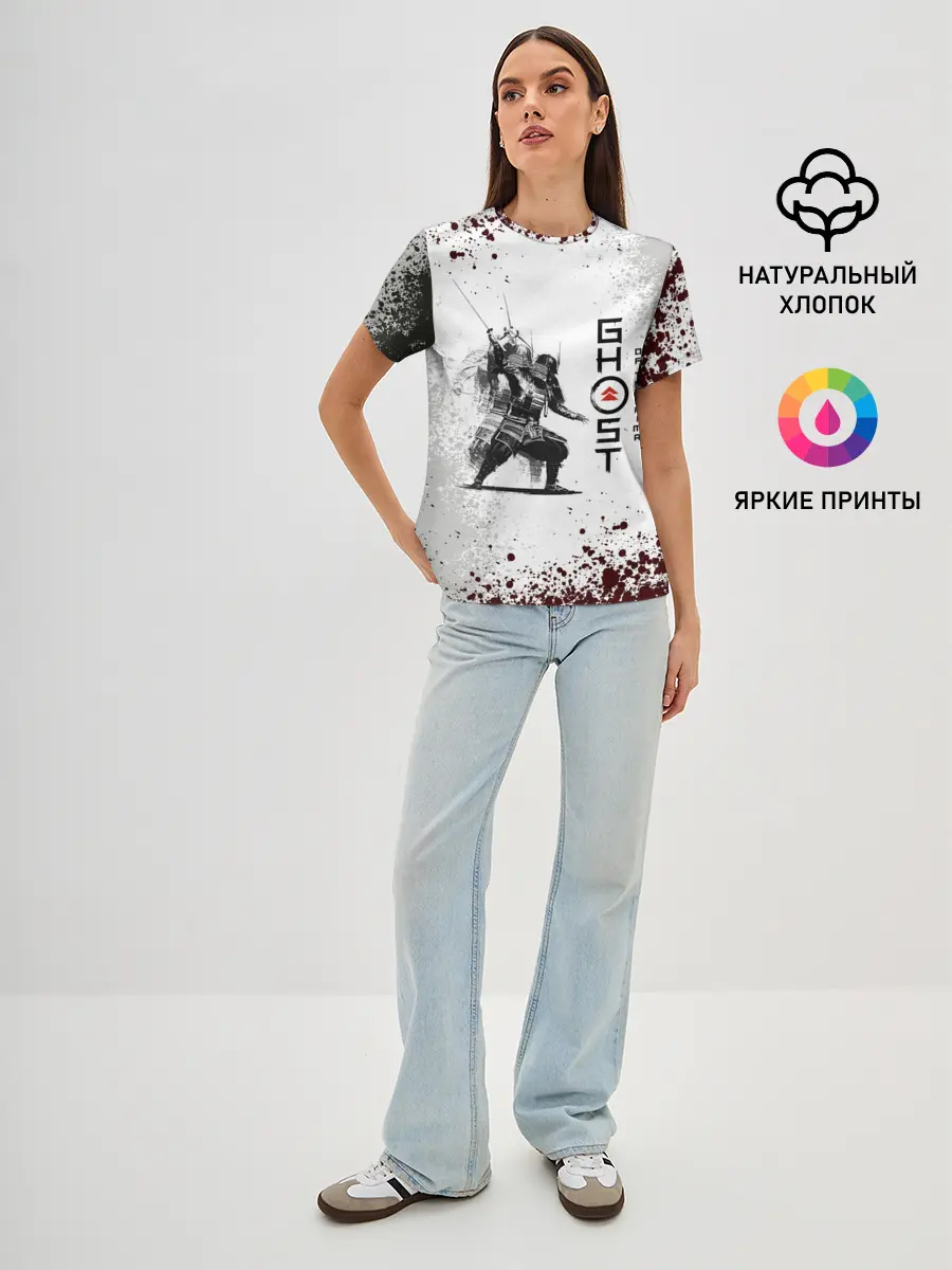 Женская базовая футболка / Ghost of Tsushim | Призрак Цусима