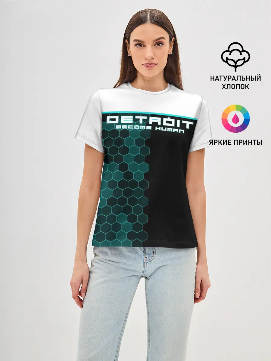 Женская базовая футболка / Detroit become human