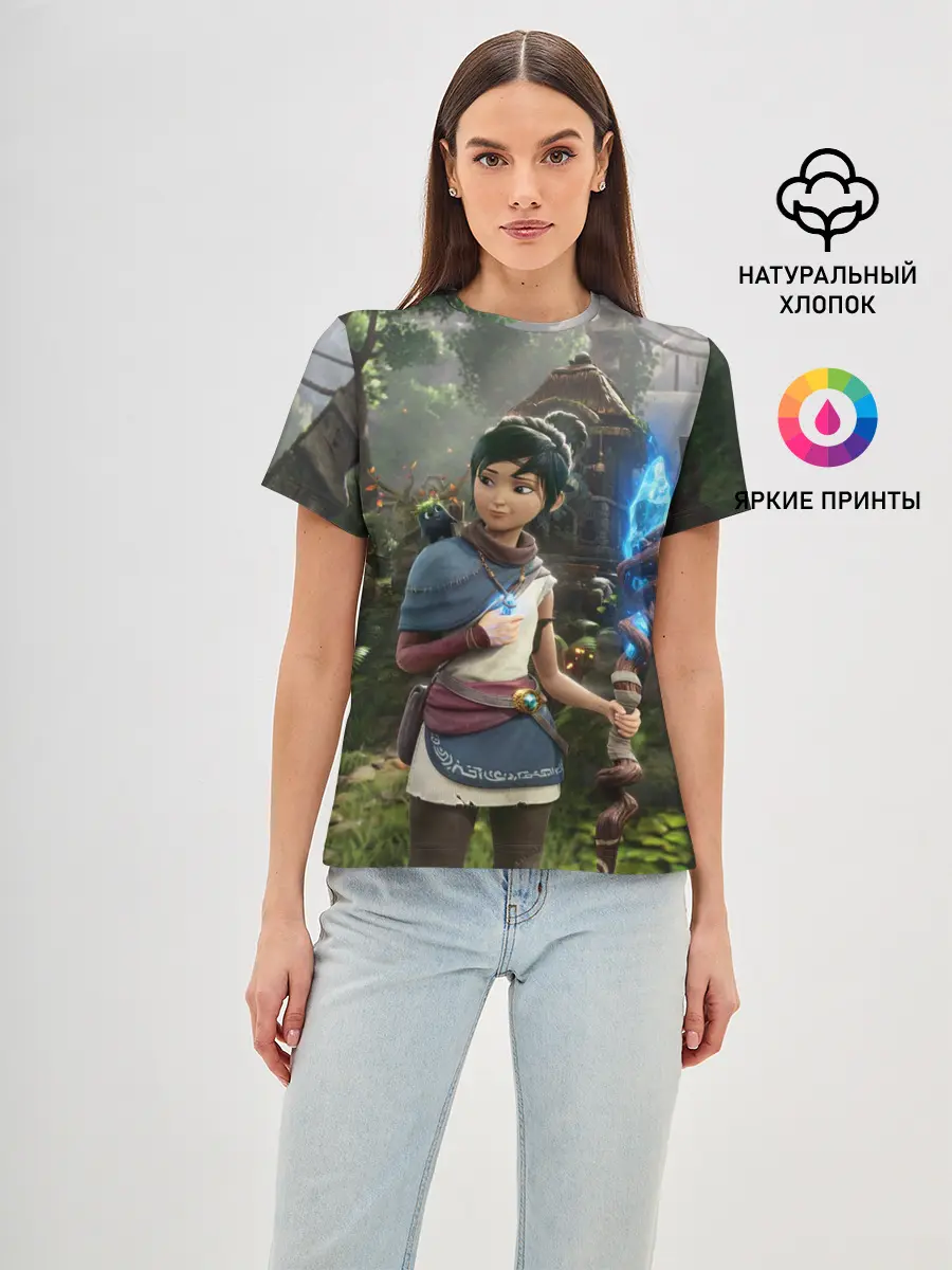 Женская базовая футболка / Кена и Мост Духов