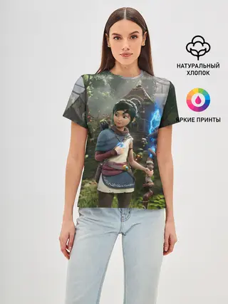 Женская базовая футболка / Кена и Мост Духов