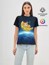 Женская базовая футболка / Лунный корги | Space Corgi