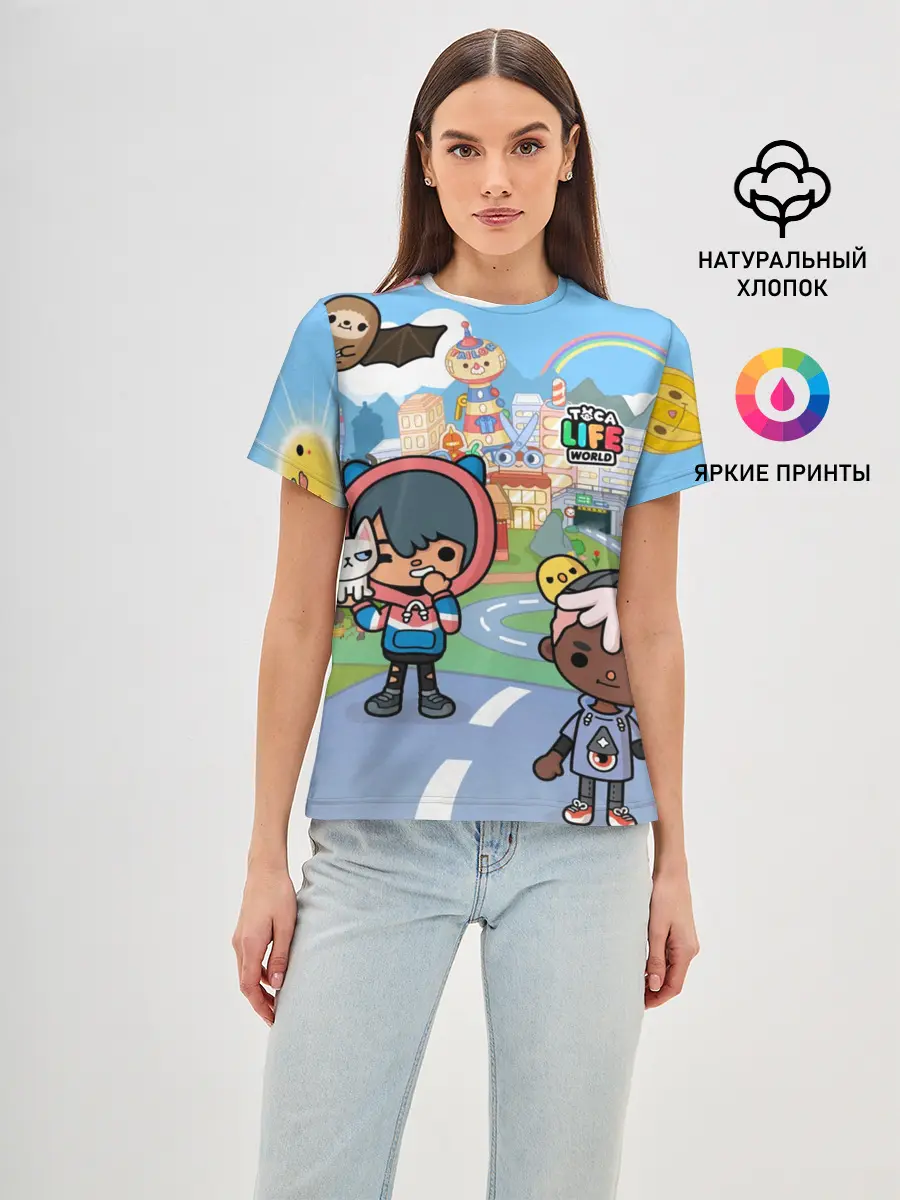 Женская базовая футболка / Toca Boca | Город