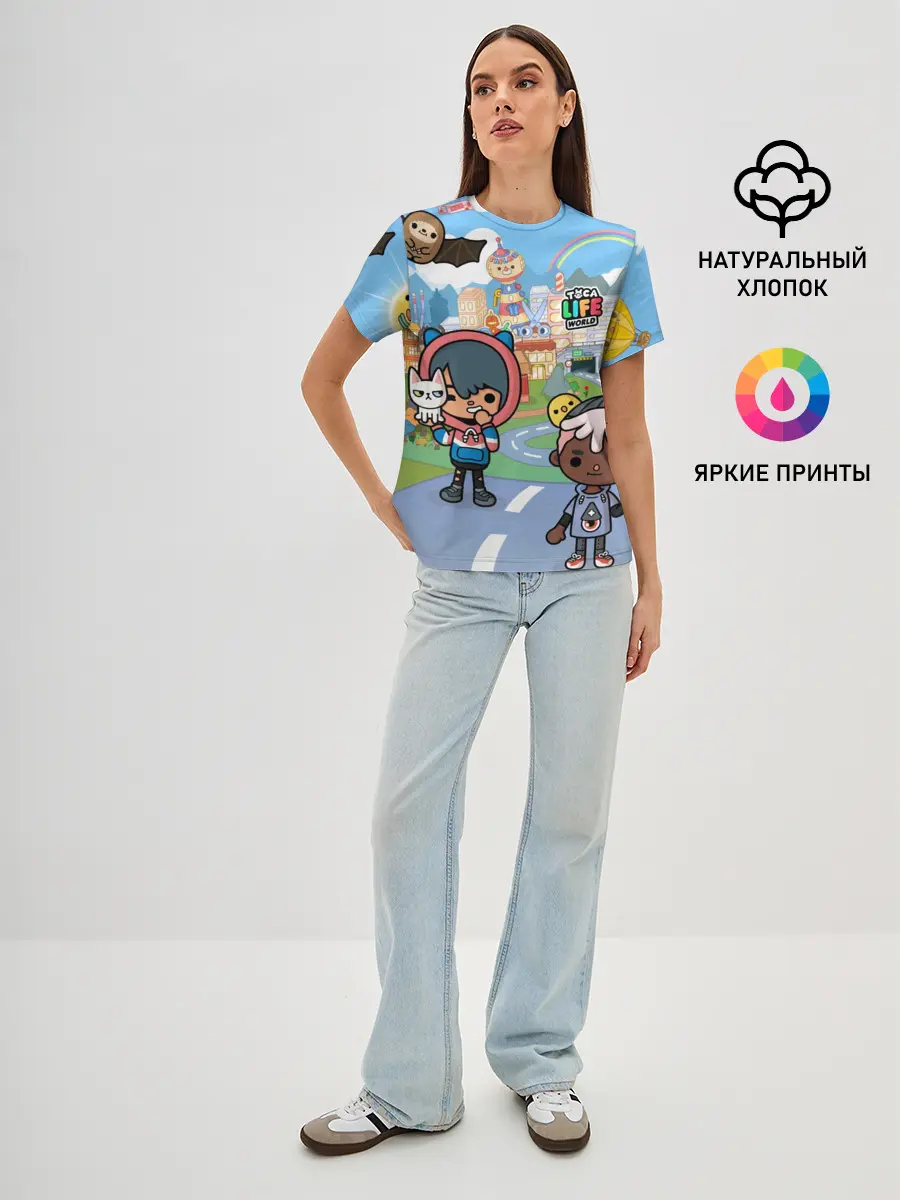 Женская базовая футболка / Toca Boca | Город