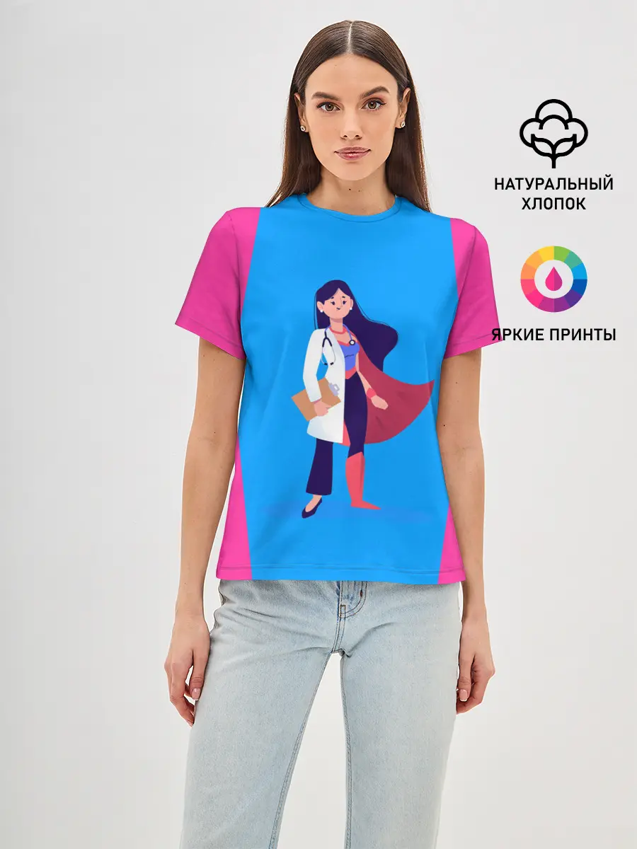 Женская базовая футболка / Медсестра | Super Nurse