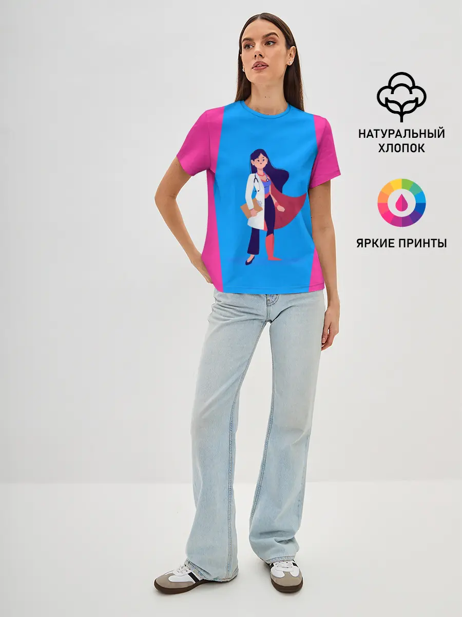 Женская базовая футболка / Медсестра | Super Nurse