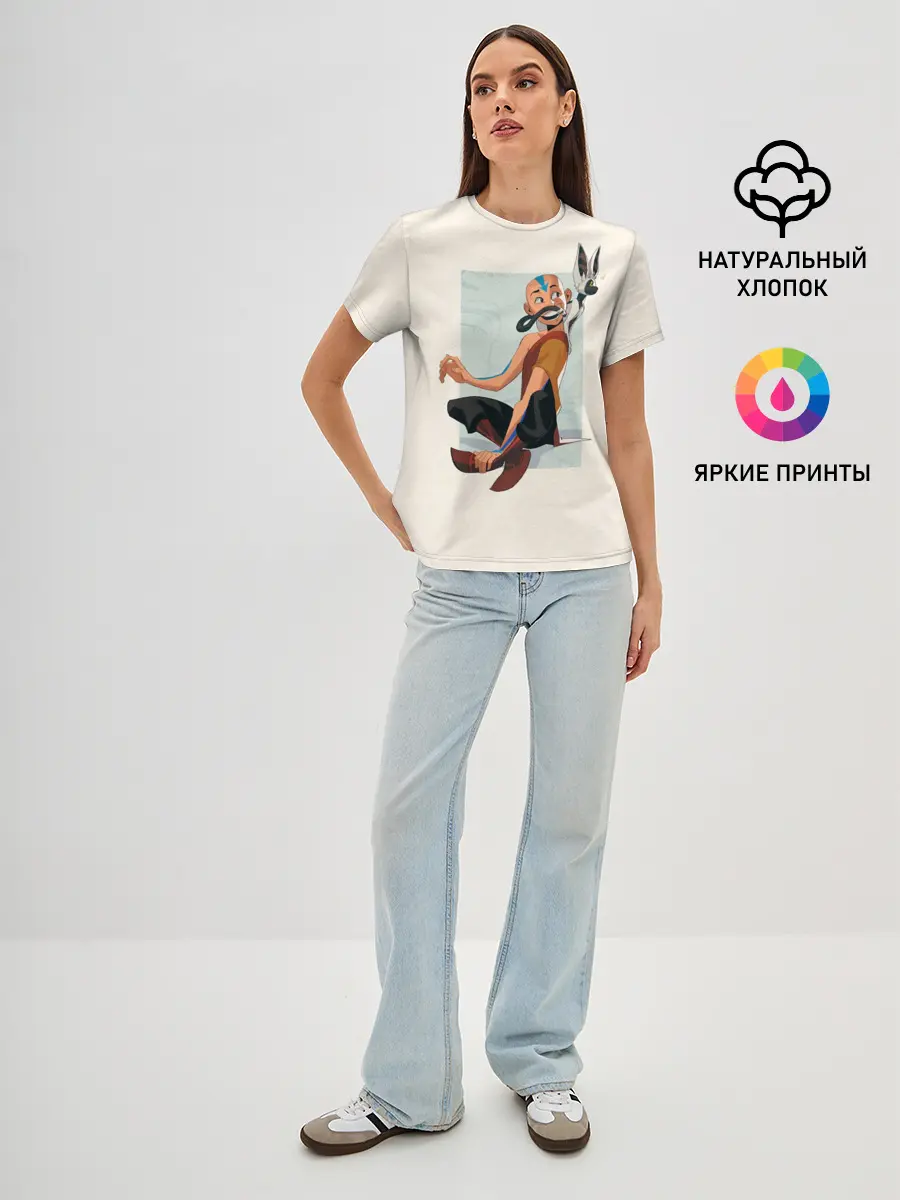 Женская базовая футболка / Aang avatar
