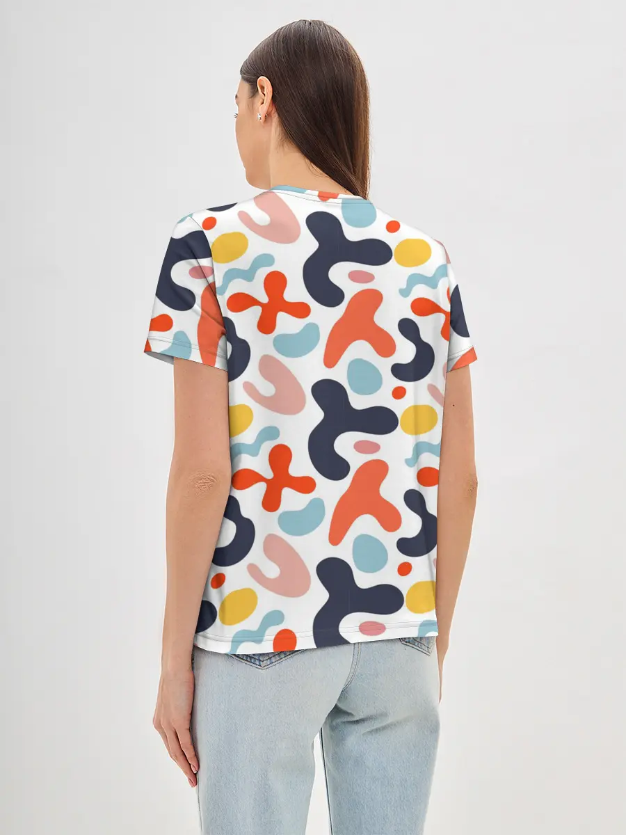 Женская базовая футболка / Абстрактные цветные пятна