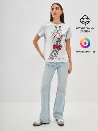 Женская базовая футболка / Жираф