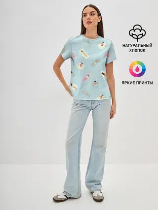 Женская базовая футболка / Пляжный сезон