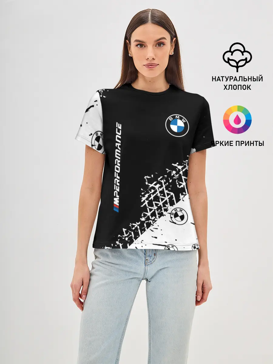 Женская базовая футболка / BMW / БМВ
