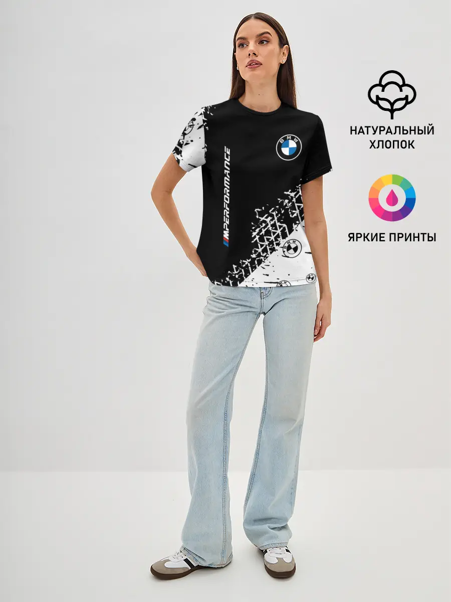 Женская базовая футболка / BMW / БМВ