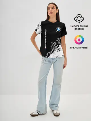 Женская базовая футболка / BMW / БМВ