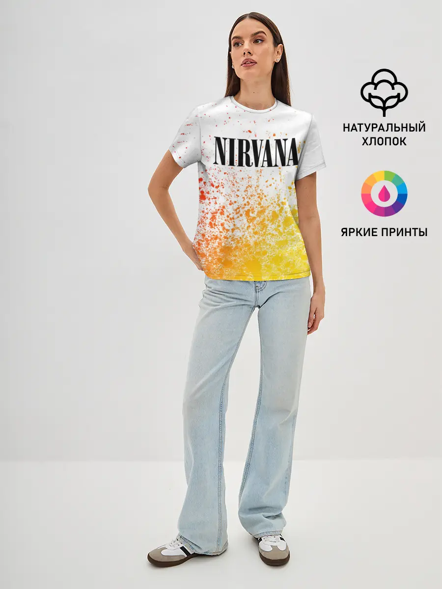 Женская базовая футболка / NIRVANA / НИРВАНА